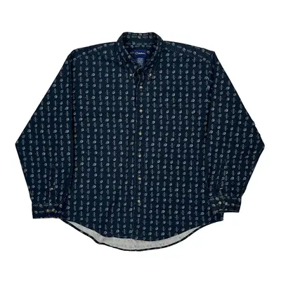 Catalina Patterned Shirt - XL Blue Cotton