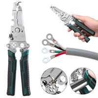 18 in 1 Foldable Wire Stripper, Multifunctional Wire Stripping Pliers, Crimping Cable Pliers, Wire Stripper Tools, Profession...