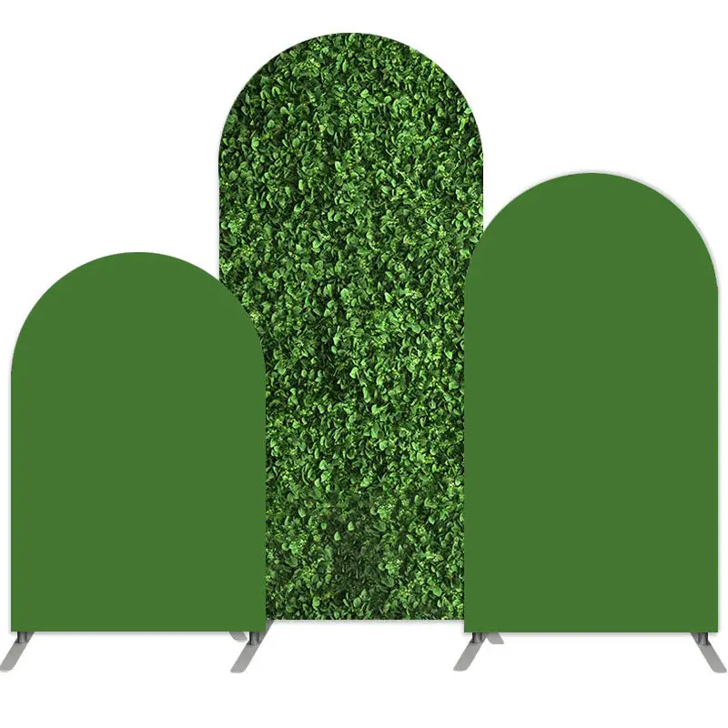 Aperturee Green Nature Leaves Double Sided Party Arch Backdrop Kit | Custom Arched Wall Covers | Chiara Arch Backdrop Diy | D...