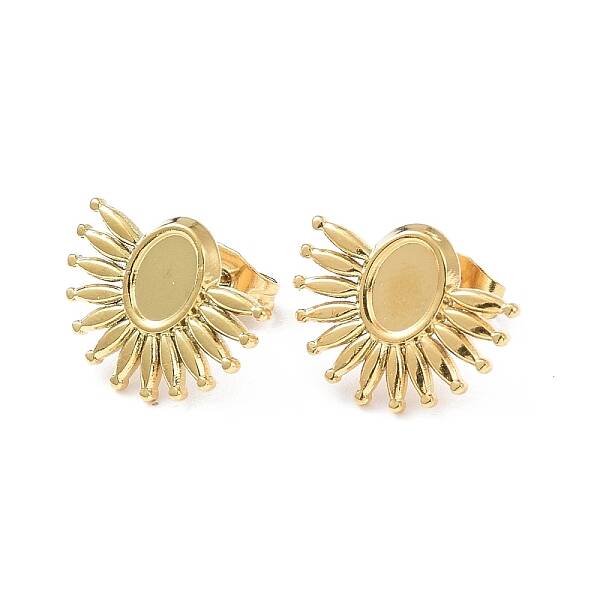 Ion Plating(IP) 304 Stainless Steel Stud Earring Finding