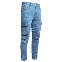 JUNBAOSS Men's Slim Fit Stretch Jeans Cargo Skinny Jeans for Men, Distressed Straight Leg Fashion Casual Comfort Flex Waist D...