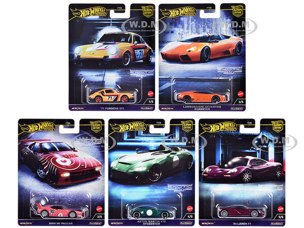 Exotic Envy 5 piece Set Car Culture 2024 Series G Diecast Model Cars by Hot Wheels