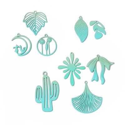 Spray Painted Alloy Charms