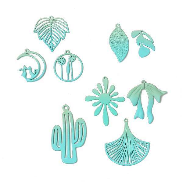 Spray Painted Alloy Charms