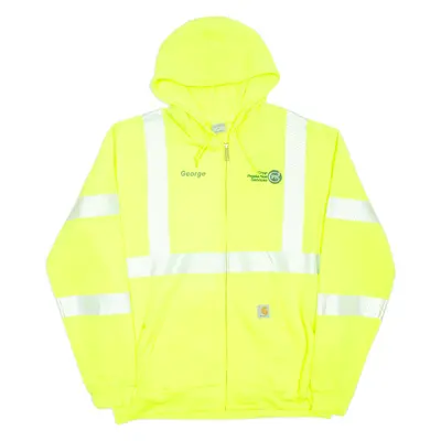 CARHARTT George Crop Production Services Reflective Mens Yellow Hoodie XL