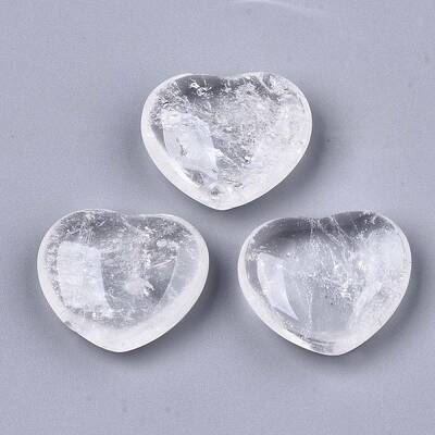 Natural Quartz Crystal Heart Love Stone