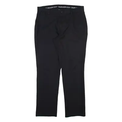CALVIN KLEIN Mens Trousers Black Regular Straight W34 L31