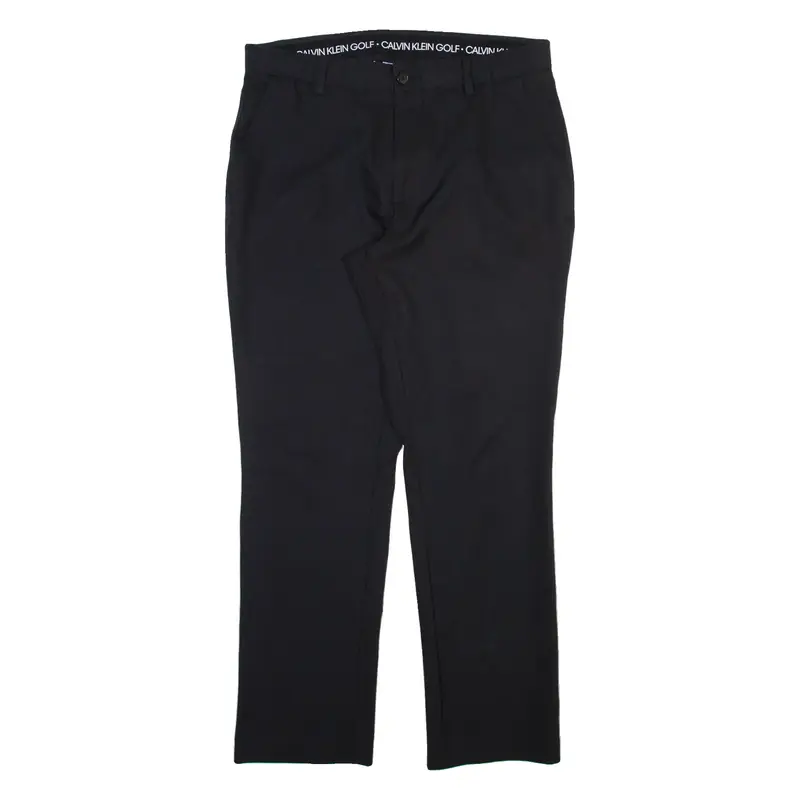 CALVIN KLEIN Mens Trousers Black Regular Straight W34 L31