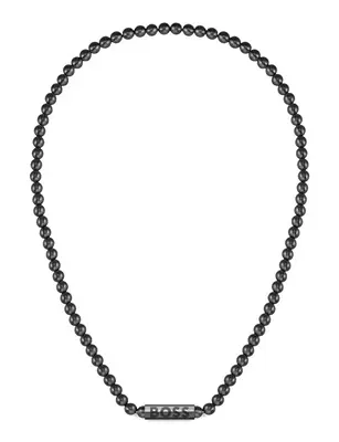 Hugo Boss Collana In Acciaio Nero Con Perle Sphere 1580657