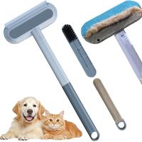 Pet Hair Remover,4 in1 Cat and Dog Hair Removal for Couch with Extra Long Handle,17-Inch,Cat Fur Removal Tool for Furniture,C...