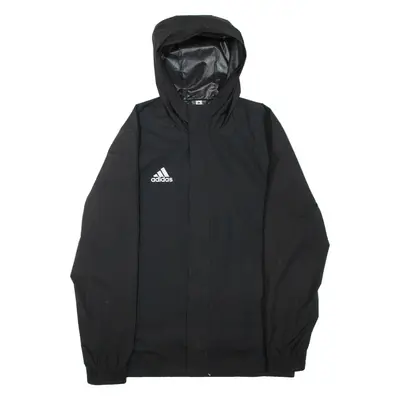 ADIDAS Lightweight Mens Rain Jacket Black Hooded S