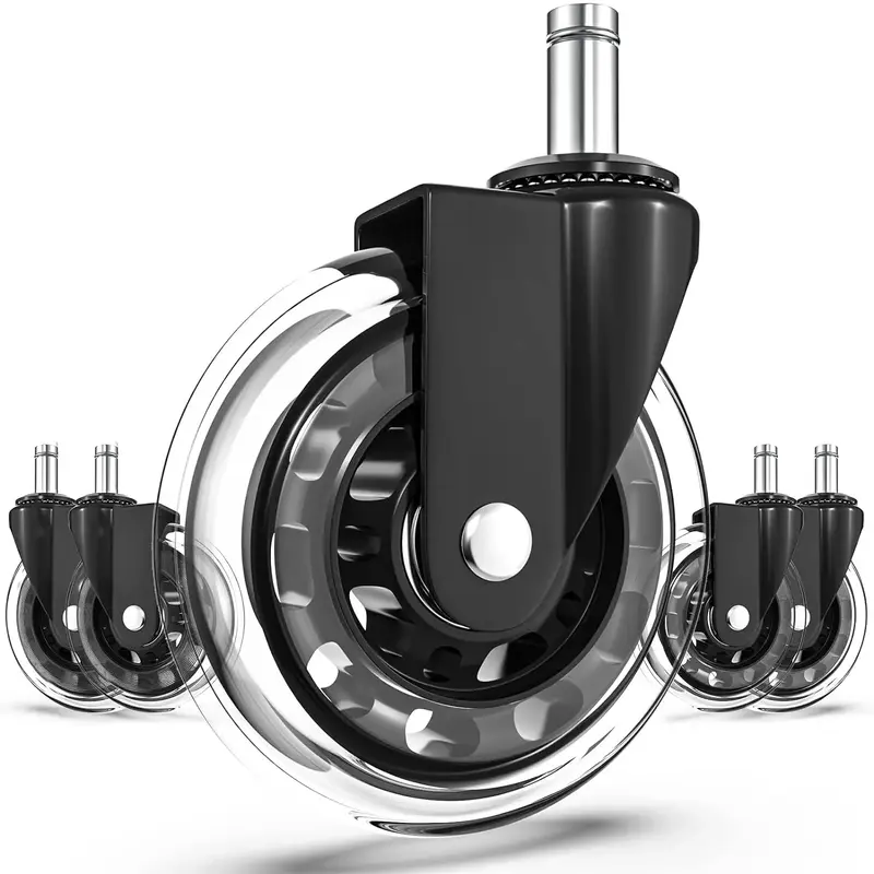 Office Chair Wheels Replacement Rubber Caster, Set of 5, 3\