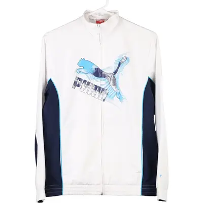 Age 14 Puma Spellout Zip Up - XL White Polyester