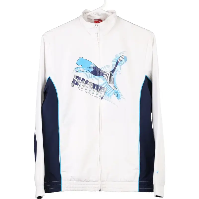 Age 14 Puma Spellout Zip Up - XL White Polyester