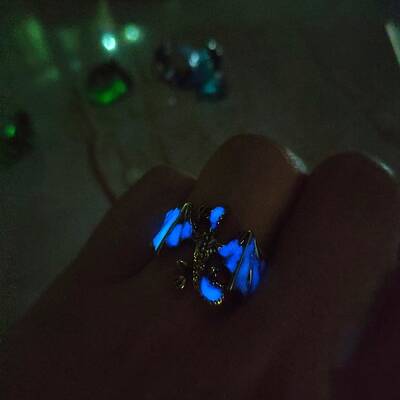 Luminaries Enamel Dragon Open Cuff Ring