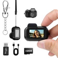 Keychain Camera, 1080P Mini Pixel Camera, Micro Mini DV/Camcorder, Long Battery Life for Indoor and Outdoor use (32G) Compact...