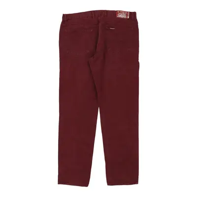 Carrera Trousers - 38W 33L Burgundy Cotton