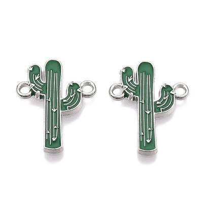 Rack Plating Alloy See Greem Enamel Connector Charms