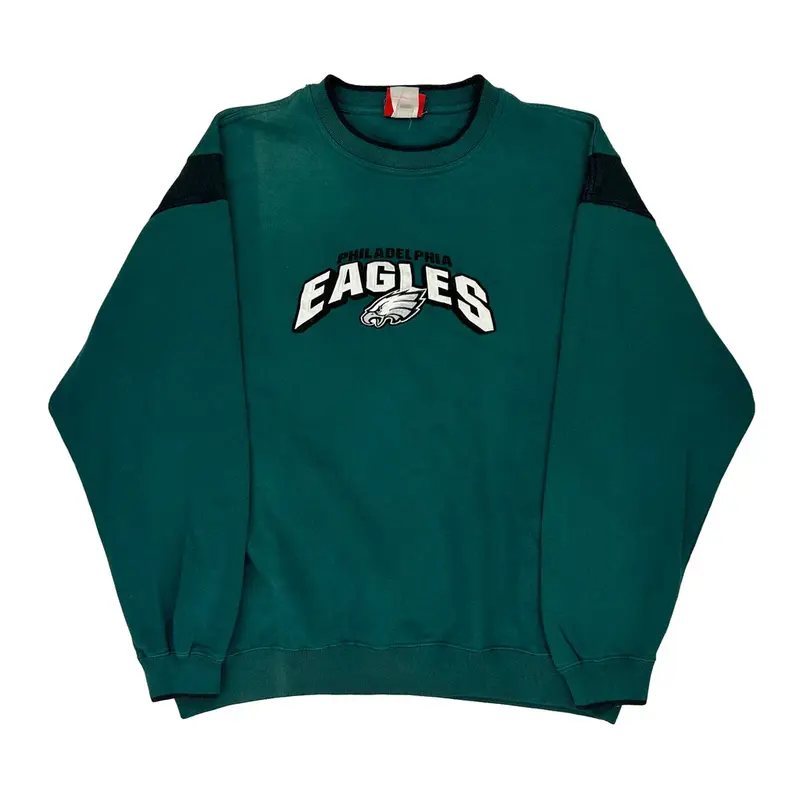 Philadelphia Eagles Nfl Sweatshirt - XL Teal Cotton
