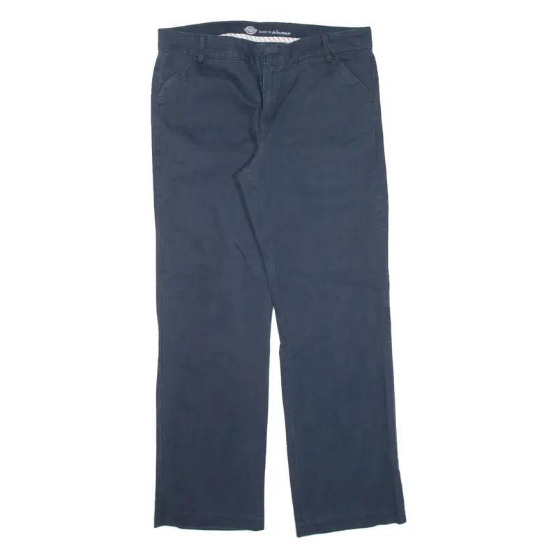 DICKIES Workwear Womens Trousers Blue Relaxed Straight W34 L29