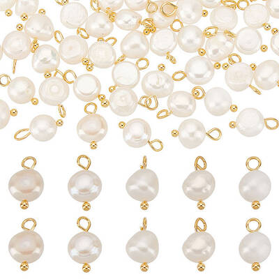 70Pcs Natural Cultured Freshwater Pearl Charms