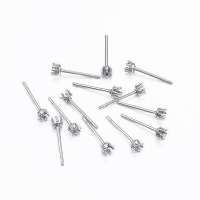 Tarnish Resistant 304 Stainless Steel Stud Earring Settings