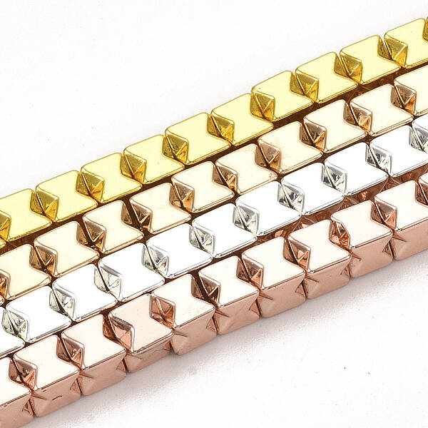 Electroplate Non-magnetic Synthetic Hematite Beads Strands