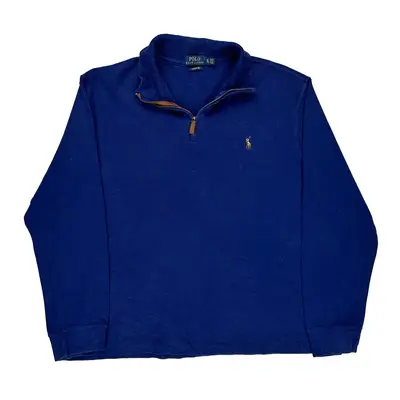 Polo By Ralph Lauren 1/4 Zip - XL Blue Cotton