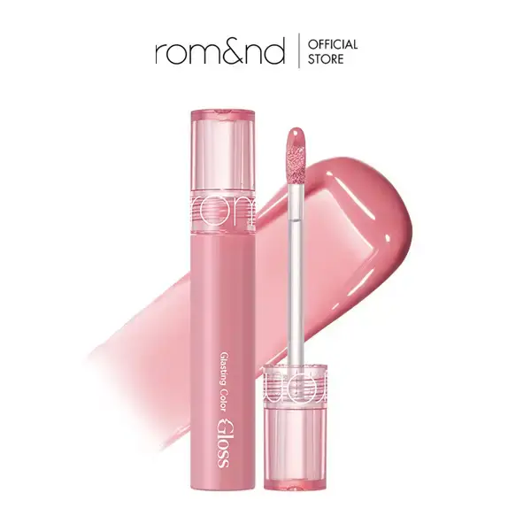[rom&nd Official Shop] rom&nd Glasting Color Gloss 4g Plumping Volume Bunny Tongue Lips Glazed Glass Lightweight Glowy Vivid ...