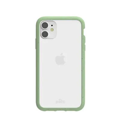 Clear iPhone 11 Case with Sage Green Ridge