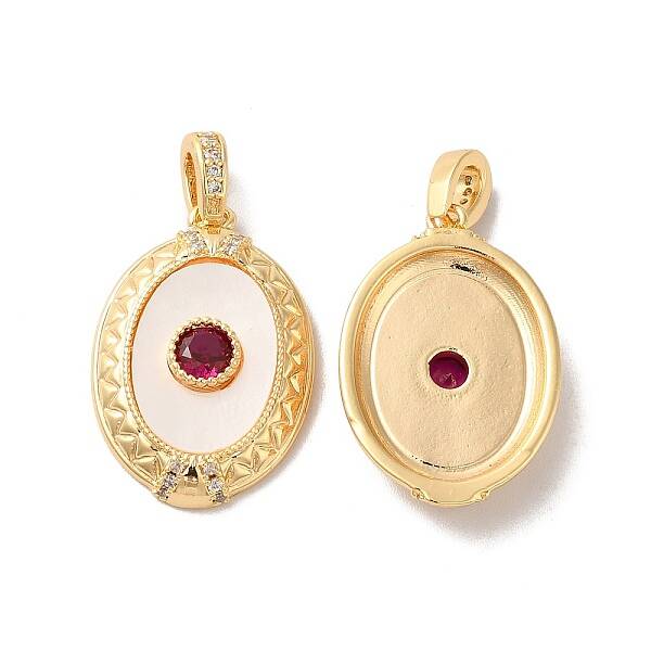 Brass Pave Cubic Zirconia Pendants