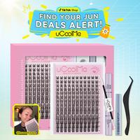 Aphrodite | C Curl Wet Look DIY Lashes Extension Kit and Lash Clusters 8-18mm | Bond Seal and Remover Eyelash Makeup Eyelashe...