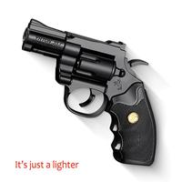Revolver Gift Windproof Refillable Exquisite Revolver Lighter [Do Not Contain Fuel] Detachable Model Lighter For Cooking, BBQ...