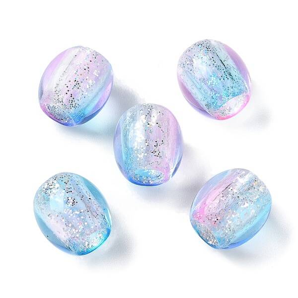 Painted Acrylic Beads