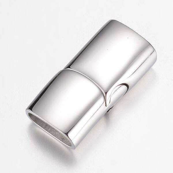 Tarnish Resistant 304 Stainless Steel Magnetic Clasps with Glue-in Ends