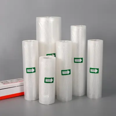 Food Vacuum Sealer Bag, 1 Roll Multi-size Food Vacuum Sealer Bags, Vacuum Storage Bag for Food Fresh Long Keeping, Home Kitch...