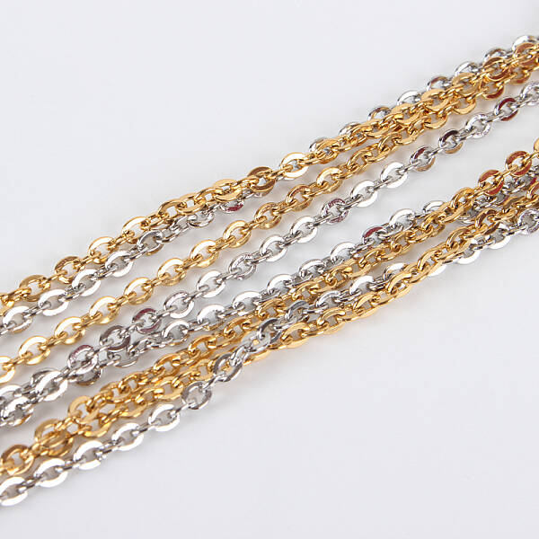 304 Stainless Steel Cable Chain Necklace Making