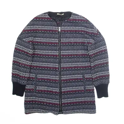 SPIRIT Parka Coat Blue Fair Isle Womens M