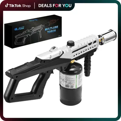 ARTFLAMM Propane Grill Torch β Kitchen Cooking Torch β Adjustable Torch for BBQ, Campfire, Charcoal Grills Bakeware Nozzl...