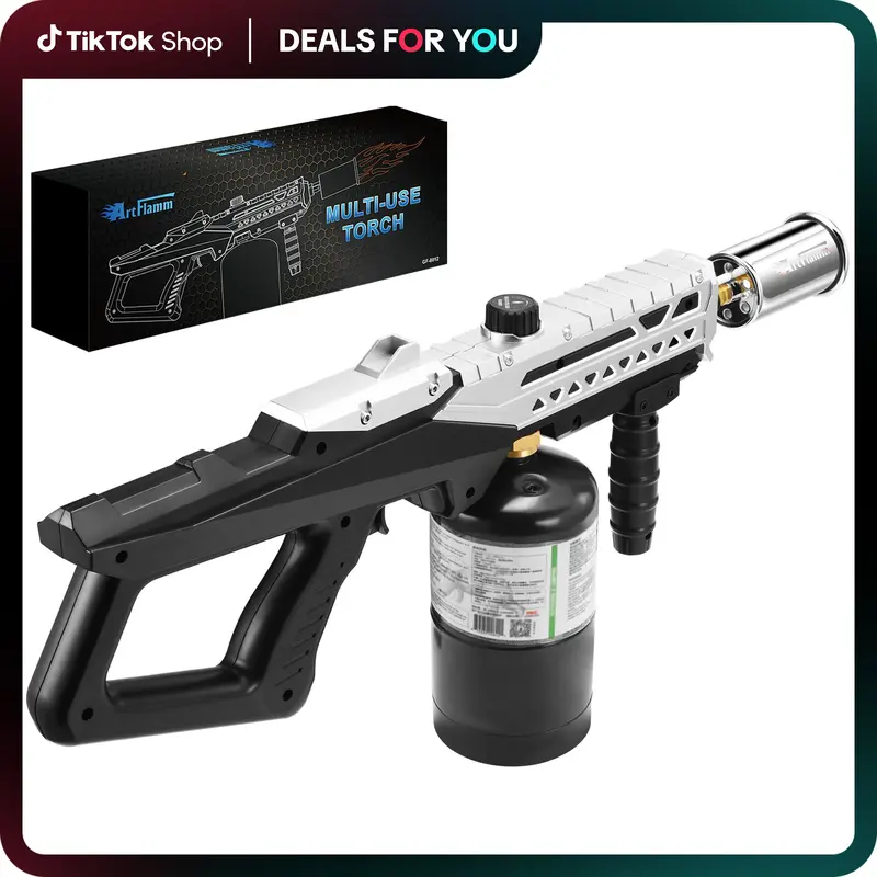 ARTFLAMM Propane Grill Torch – Kitchen Cooking Torch – Adjustable Torch for BBQ, Campfire, Charcoal Grills Bakeware Nozzl...