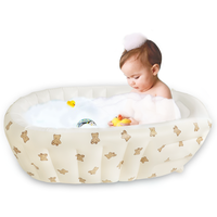 Inflatable Baby Bath Tub Portable Foldable Travel Mini Pool, Non-Slip Baby Pool for Sitting Up, Newborn Baby Bathtub&air Pump...