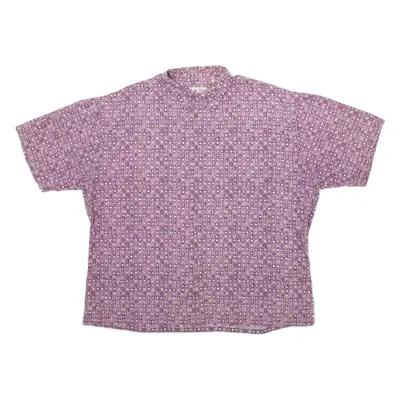 HOLLIS RIVER Mens Shirt Purple Geometric 2XL