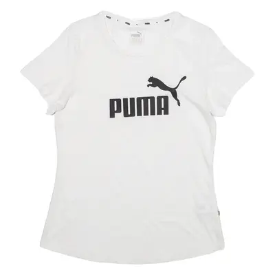 PUMA Womens T-Shirt White UK 12