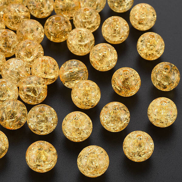 Transparent Crackle Acrylic Beads