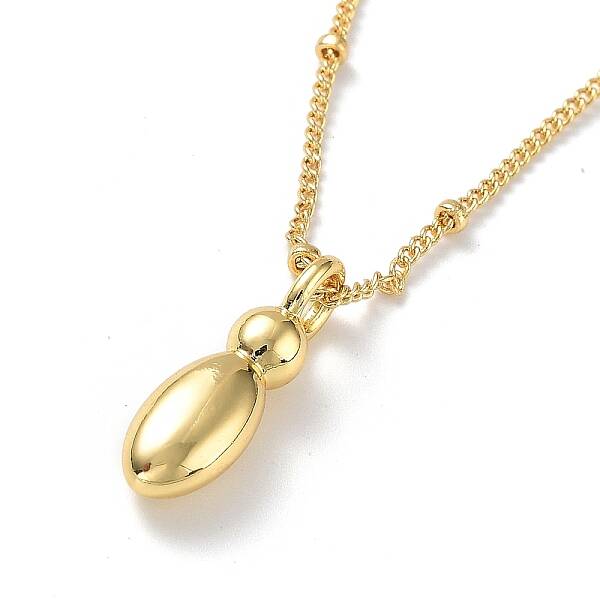 Initial Letter Brass Pendant Necklaces