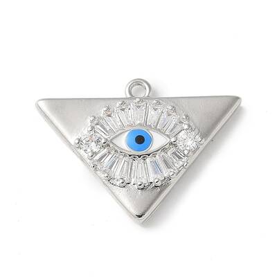 Rack Plating Brass Micro Pave Cubic Zirconia Enamel Pendants