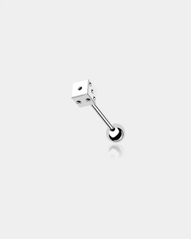 Dice Internally Threaded Tongue Barbell
