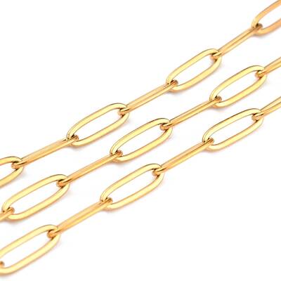 Ion Plating(IP) 304 Stainless Steel Paperclip Chains