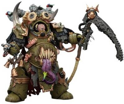 Warhammer 40K - Death Guard: Deathshroud Terminator Champion with Manreaper & Plaguespurter Gauntlets 1/18 Action Figure