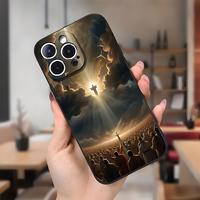 Jesus alive Christian Aesthetic Pattern Case for iPhone 16 15 14 Pro Max 13 12 11 XR XS Plus Shockproof Non Slip Military-Gra...